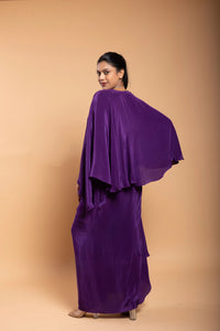 Purple Asymmetric Drape