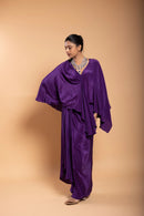 Purple Asymmetric Drape