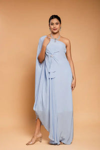 Ensemble de drapés bleu poudre