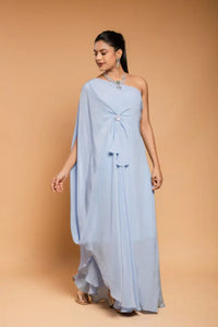Ensemble de drapés bleu poudre