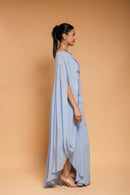 Ensemble de drapés bleu poudre