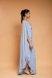 Ensemble de drapés bleu poudre