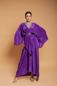Purple Asymmetric Drape